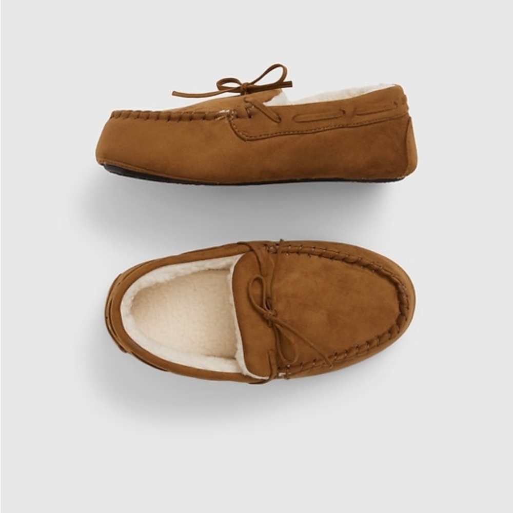 Kids Sherpa Lined Moccasin Slippers